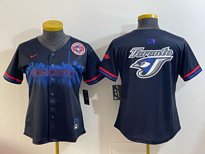 Youth 2025 Toronto Blue Jays Blank black Joint Name Nike MLB Jersey style 0011->youth mlb jersey->Youth Jersey